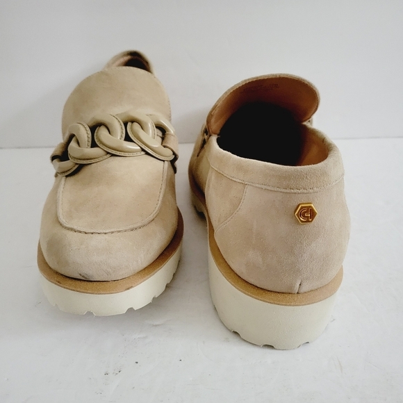 NEW Cole Haan Beige Geneva Suede Slip-On Loafers Size 10 - Picture 4 of 8